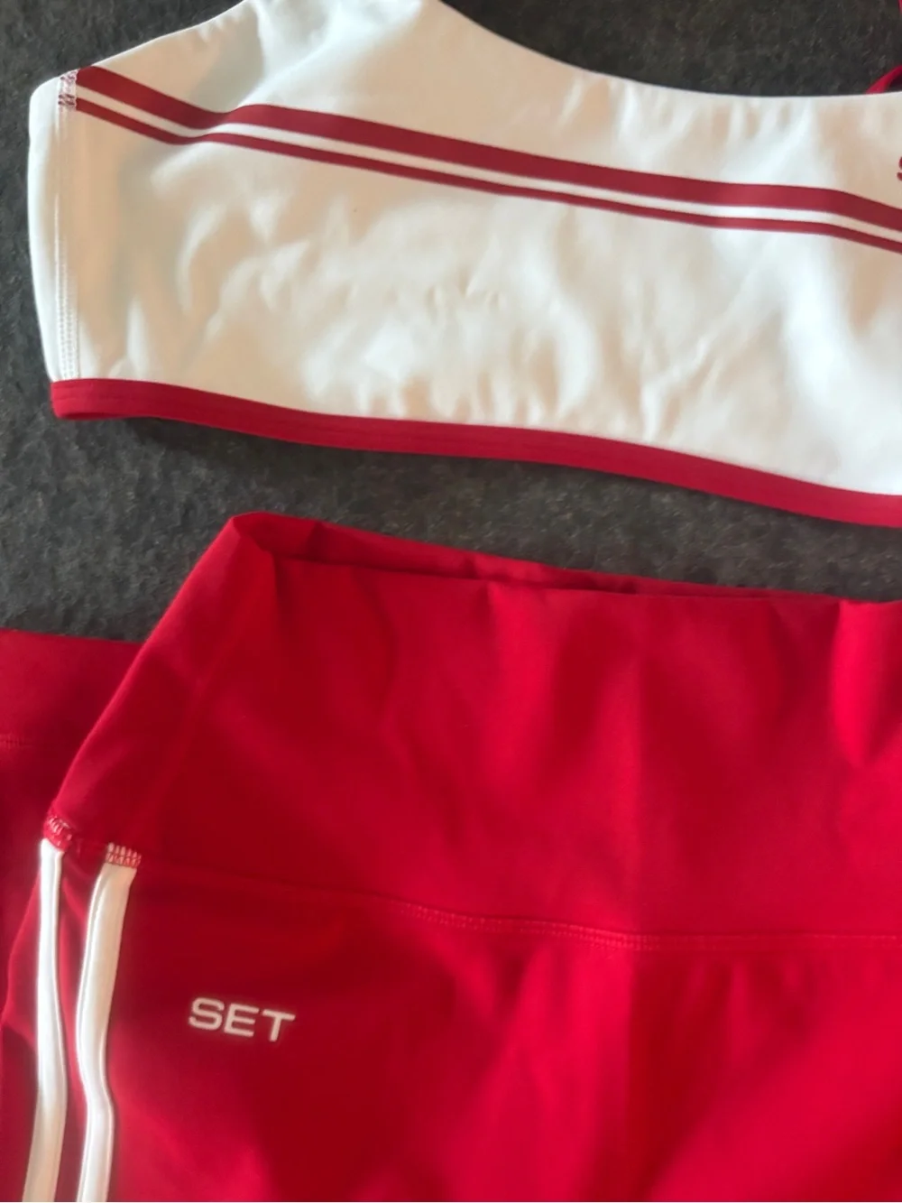 SET Active Red and White Sportswear Set. NWT!! Roma color. - Picture 5 of 9